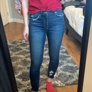 Cropped ankle jeans